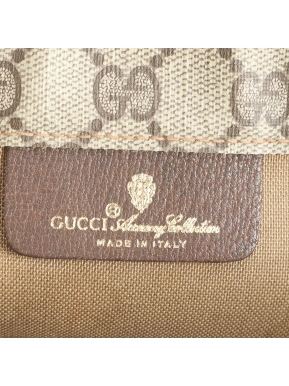 Gucci Vintage GG Supreme Leather Tote Bag Shoulder Business Document